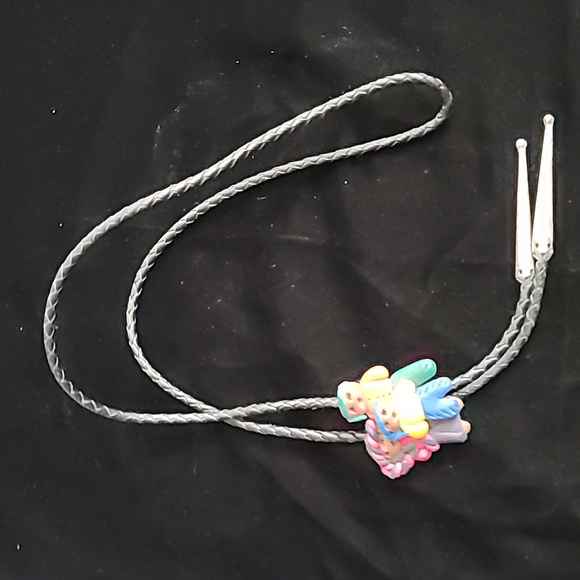 Vintage Handmade Bolo Tie - "Clay Designs" Southwestern Theme - Picture 1 of 9